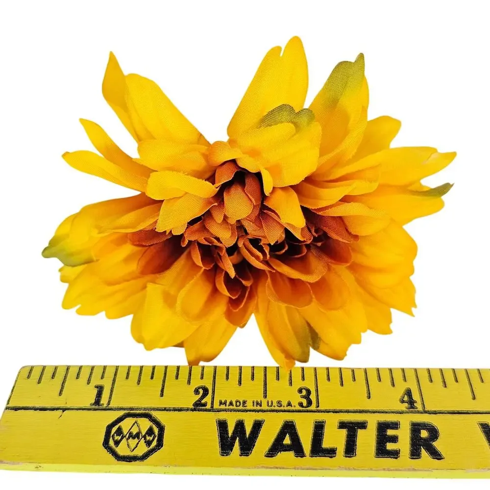 Artificial Silk Flowers Fall Orange Yellow 21 Stems Autumn Floral Craft Decor